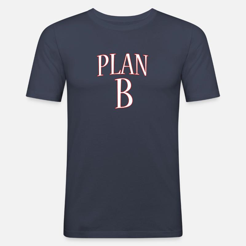 Plan B - Männer Slim Fit T-Shirt - Navy