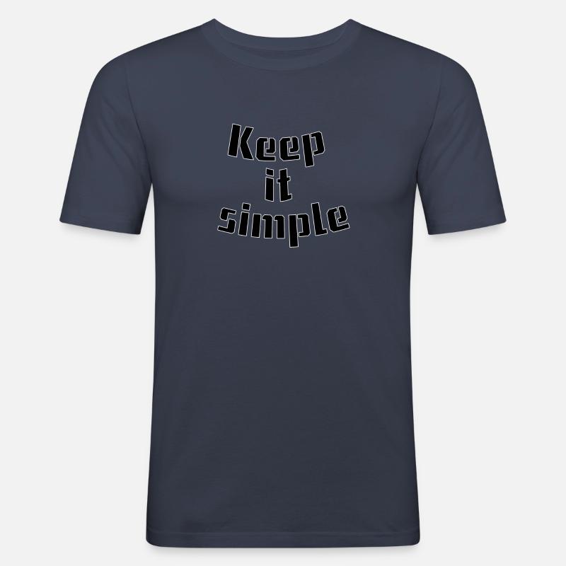 Keep it simple - Männer Slim Fit T-Shirt - Navy