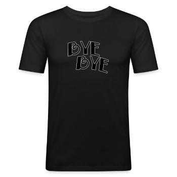 Bye bye - Men's Slim Fit T-Shirt - black - Front - Nik (191cm)