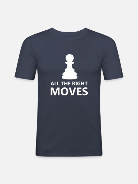 Boardgame Chess Backgammon Game Night - Men's Slim Fit T-Shirt - navy