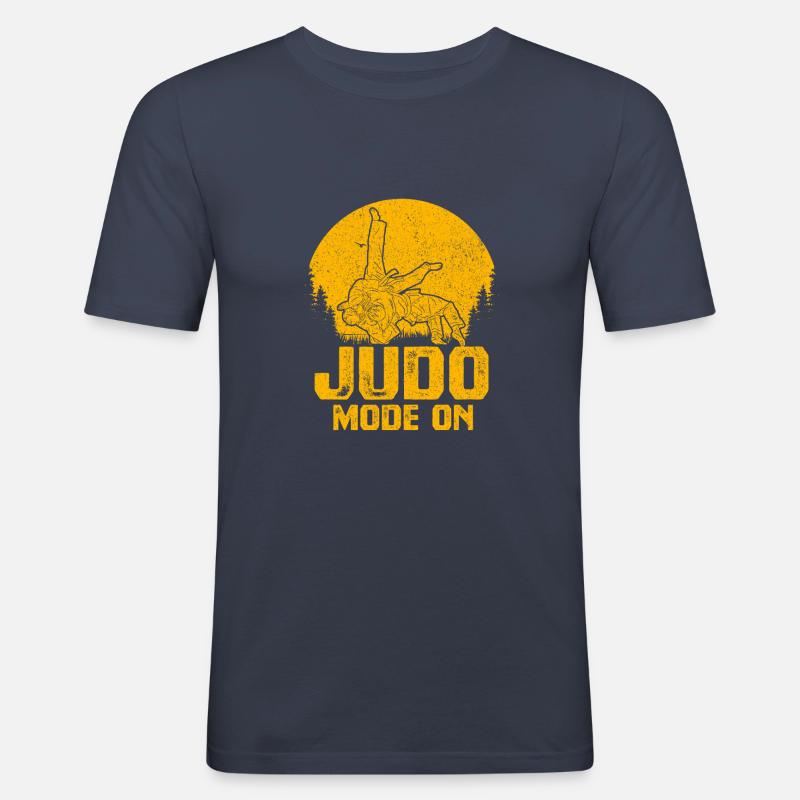 Judo-Modus Ein - Männer Slim Fit T-Shirt - Navy