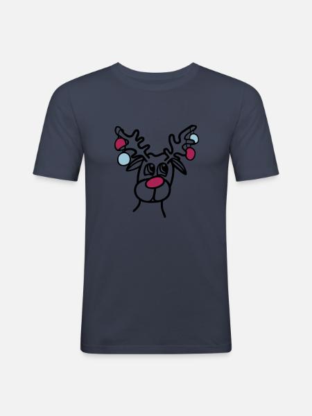 Reindeer - Men's Slim Fit T-Shirt - navy