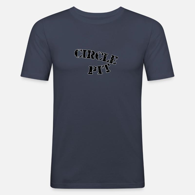 Circle Pit - Männer Slim Fit T-Shirt - Navy