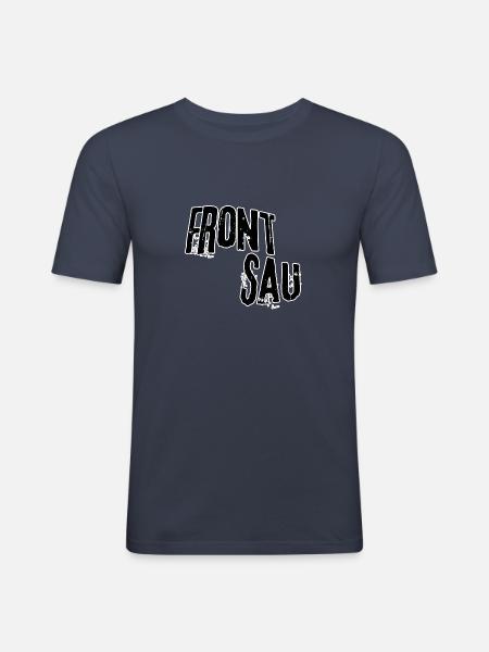 Frontsau - Männer Slim Fit T-Shirt - Navy