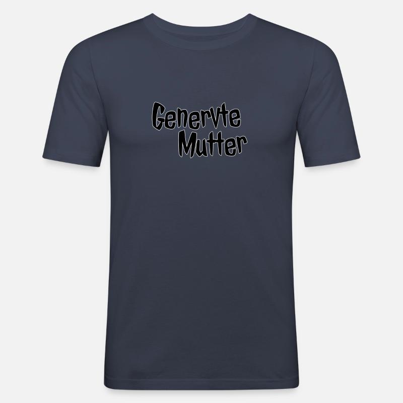 Genervte Mutter - Männer Slim Fit T-Shirt - Navy