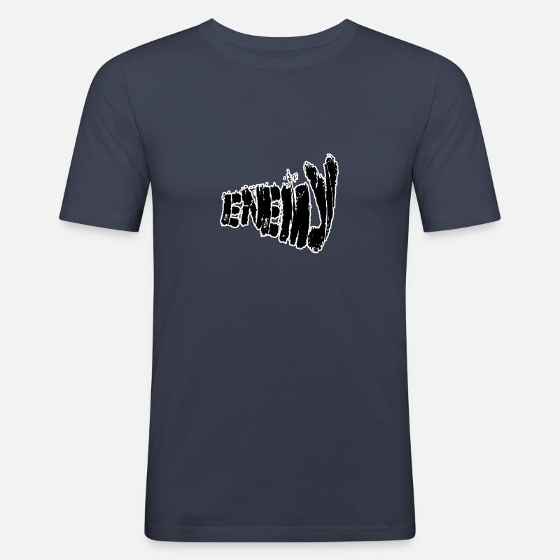 Enemy - Männer Slim Fit T-Shirt - Navy