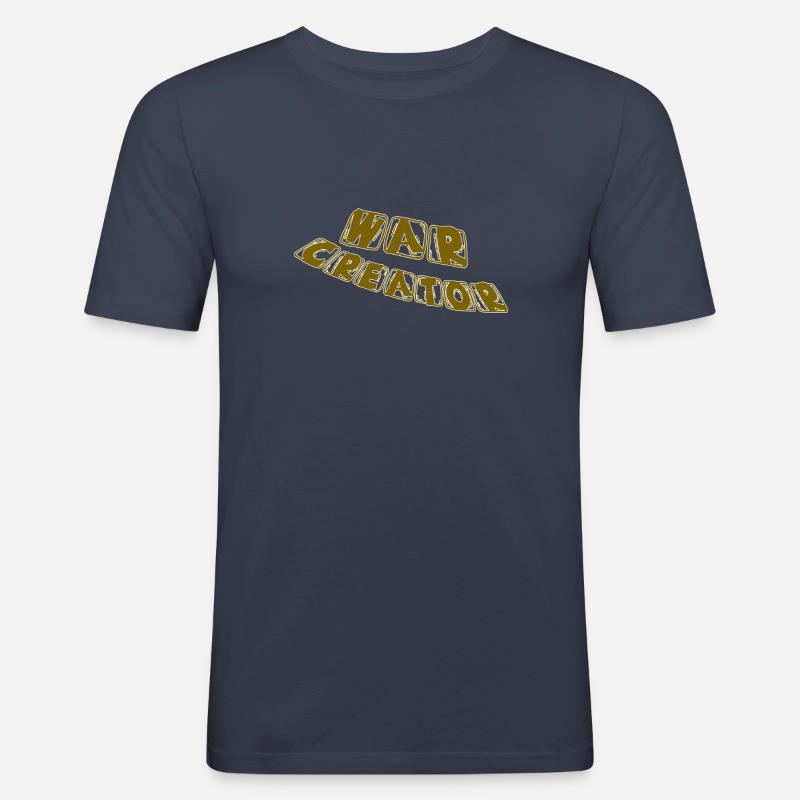War creator - Männer Slim Fit T-Shirt - Navy