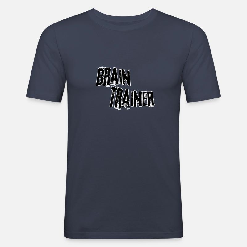 Brain trainer - Männer Slim Fit T-Shirt - Navy