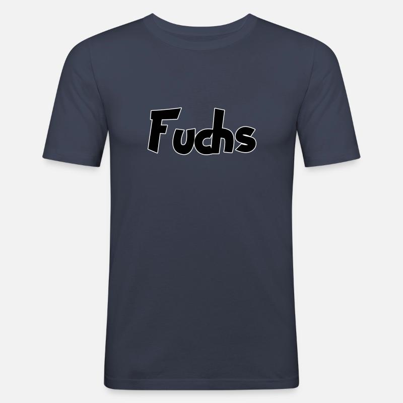 Fuchs - Männer Slim Fit T-Shirt - Navy