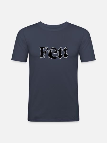 Fett - Männer Slim Fit T-Shirt - Navy