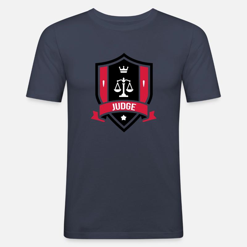 Richter / Gerechtigkeit / Richterin / Gericht - Männer Slim Fit T-Shirt - Navy