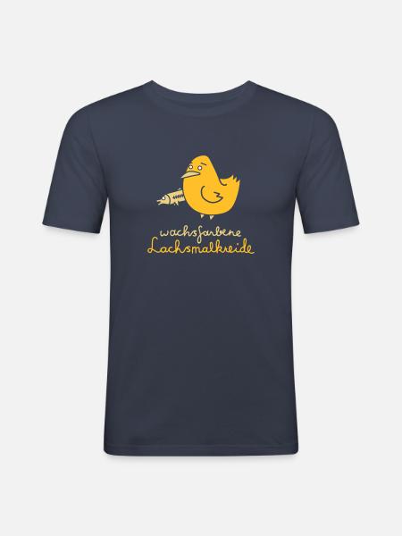 Lachsmalkreide - Men's Slim Fit T-Shirt - navy