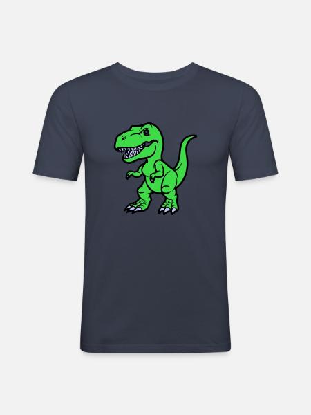 T Rex Comic - Men's Slim Fit T-Shirt - navy