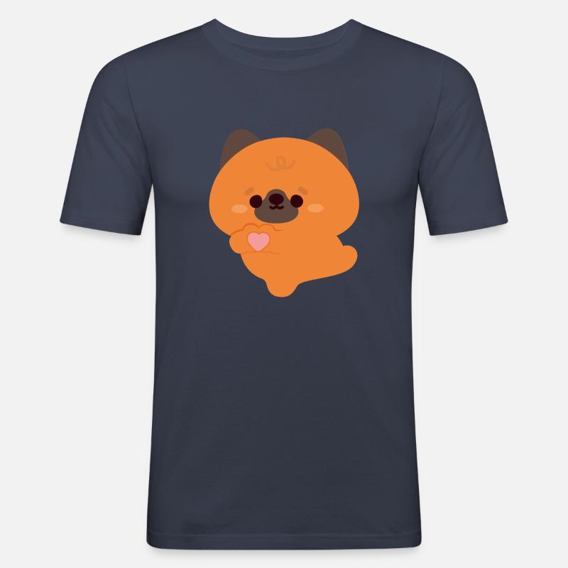 Liebe Deutscher Schäferhund - Männer Slim Fit T-Shirt - Navy