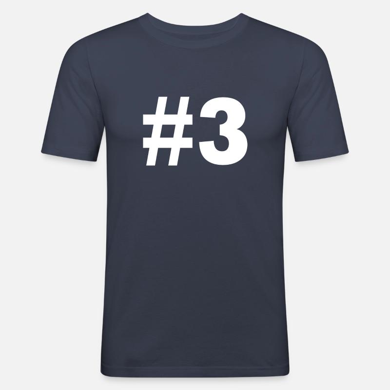 #3 - Männer Slim Fit T-Shirt - Navy