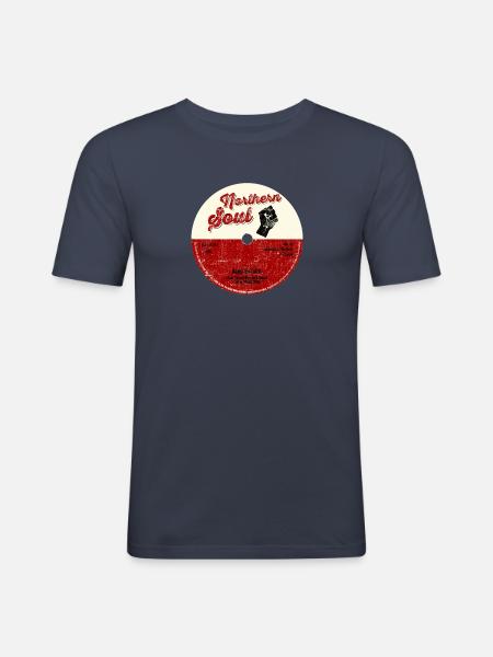 Northern Soul design - Keep The Faith Tee - Mod - T-shirt près du corps Homme - bleu marine
