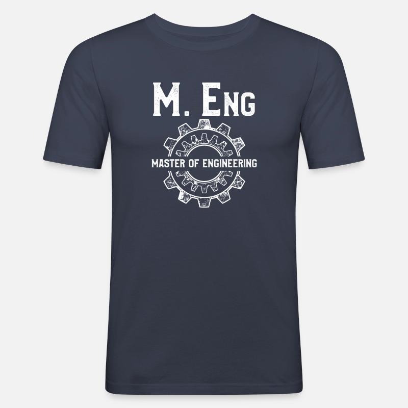 M. ENG MASTER OF ENGINEERING - Männer Slim Fit T-Shirt - Navy