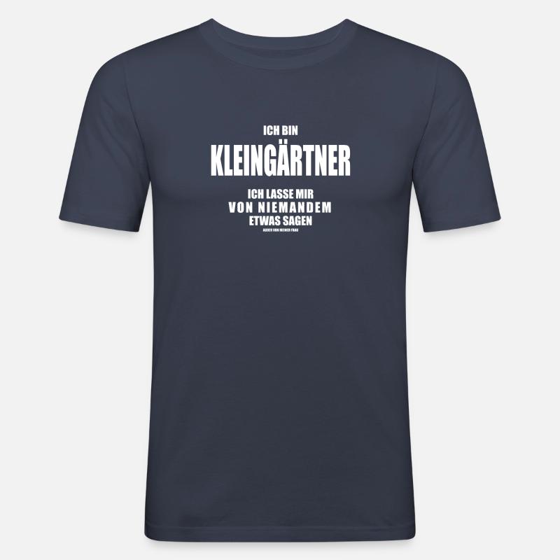 Kleingarten Kleingärtner Design - Männer Slim Fit T-Shirt - Navy
