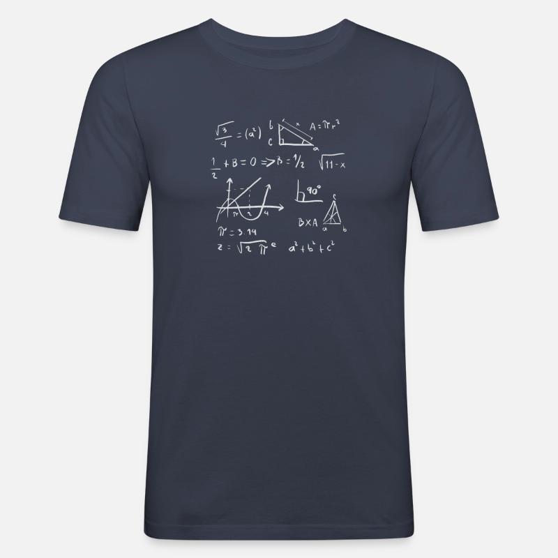 Math Equations - Männer Slim Fit T-Shirt - Navy