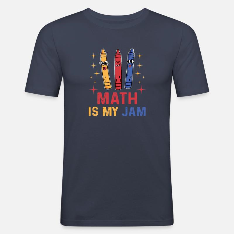 Math Is My Jammin - Männer Slim Fit T-Shirt - Navy