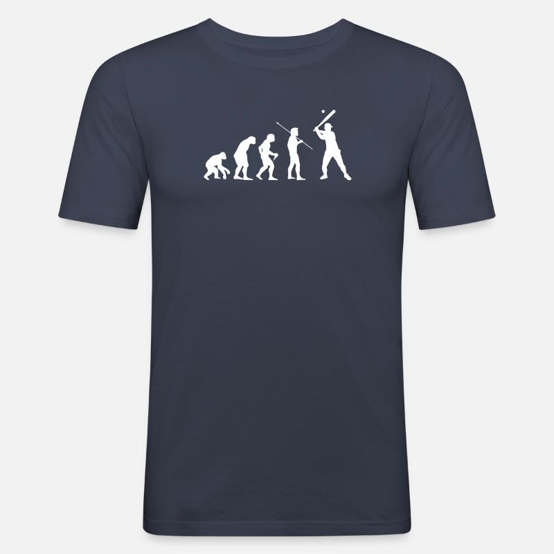 Evolution Baseball - Men's Slim Fit T-Shirt - navy