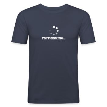 Nerd - Men's Slim Fit T-Shirt - navy - Front - Nik (191cm)
