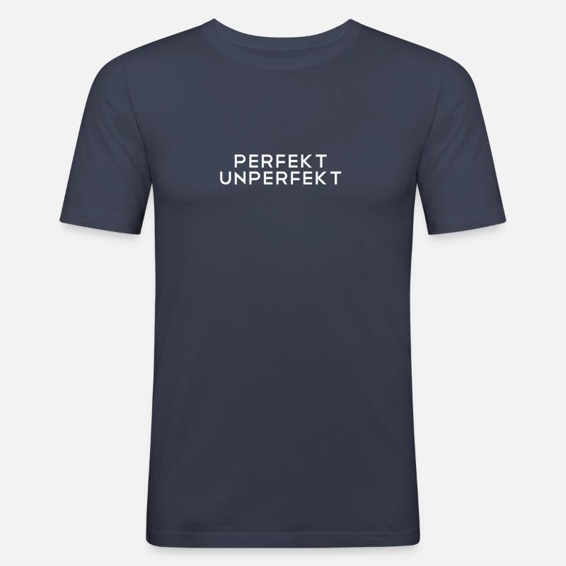 Perfekt unperfekt - Männer Slim Fit T-Shirt - Navy