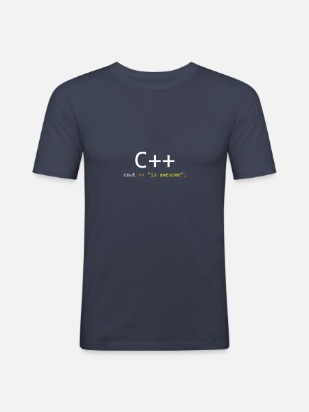 C++ is awesome - T-shirt près du corps Homme - bleu marine