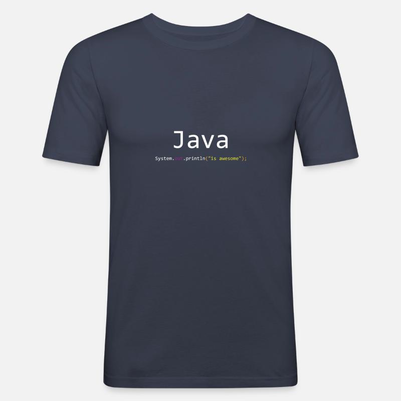 Java ist großartig - Männer Slim Fit T-Shirt - Navy