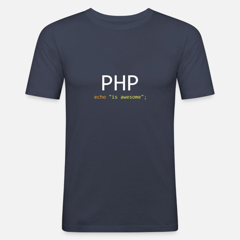 PHP is awesome - Men's Slim Fit T-Shirt - navy