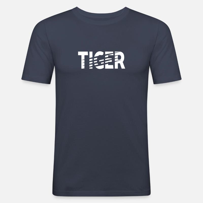 TIGER - Männer Slim Fit T-Shirt - Navy