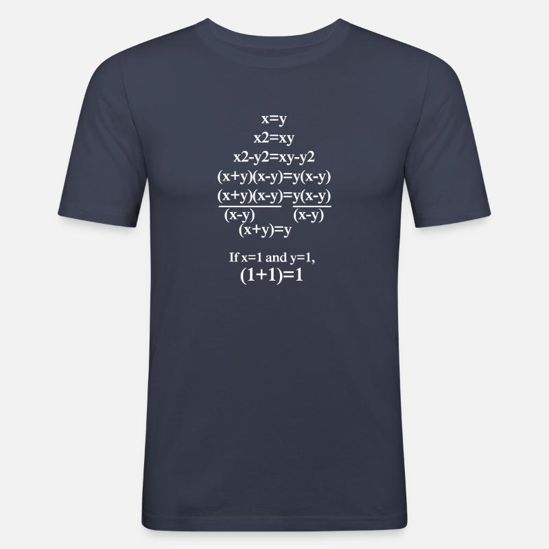 Math Design - Männer Slim Fit T-Shirt - Navy
