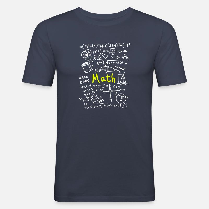Math Design - Männer Slim Fit T-Shirt - Navy
