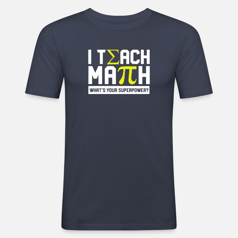 Math Design - Männer Slim Fit T-Shirt - Navy