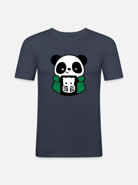 Panda TSRM radiology technician - Men's Slim Fit T-Shirt - navy