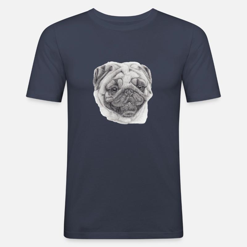 Mops Mops 2 - Männer Slim Fit T-Shirt - Navy