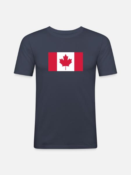Kanada - Männer Slim Fit T-Shirt - Navy