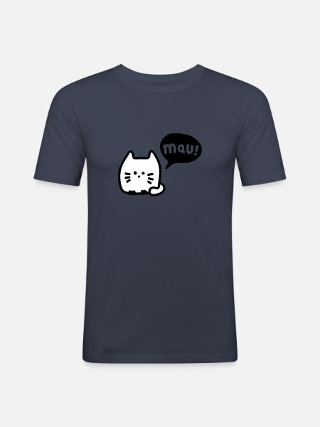 Cat mauzt 3 - Men's Slim Fit T-Shirt - navy