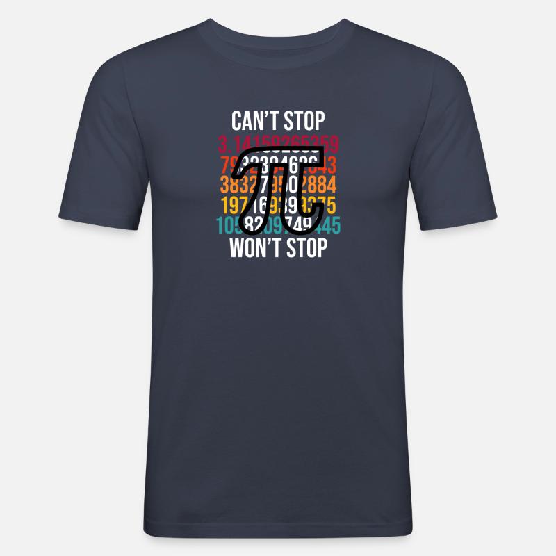 Math Pi - Männer Slim Fit T-Shirt - Navy