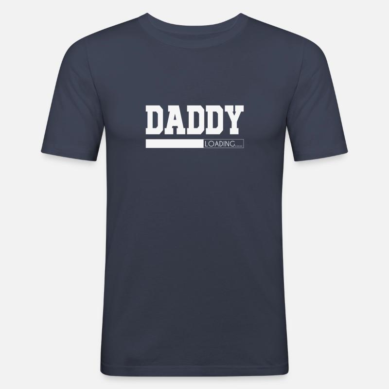 Daddy Loading - Männer Slim Fit T-Shirt - Navy
