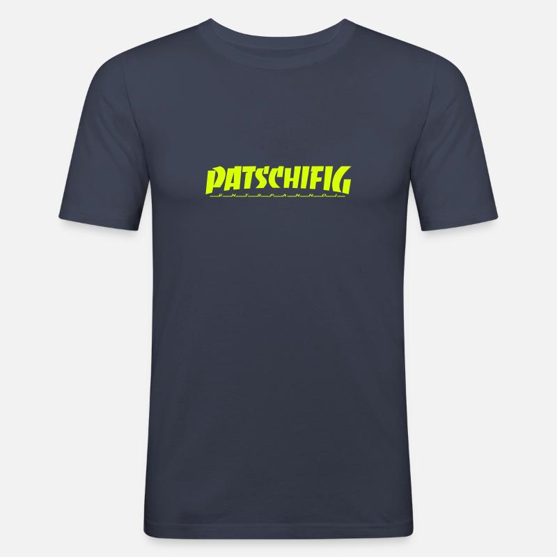 PATSCHIFIG - gemütlich please - Männer Slim Fit T-Shirt - Navy