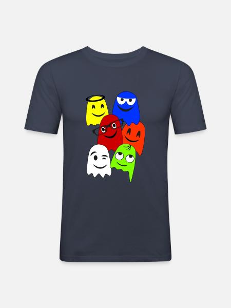 funny ghosts - Men's Slim Fit T-Shirt - navy