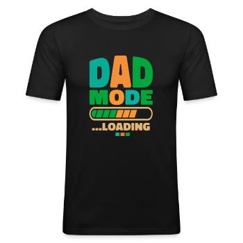 Chargement en mode papa Chargement - T-shirt près du corps Homme - noir - Devant - Nik (191cm)
