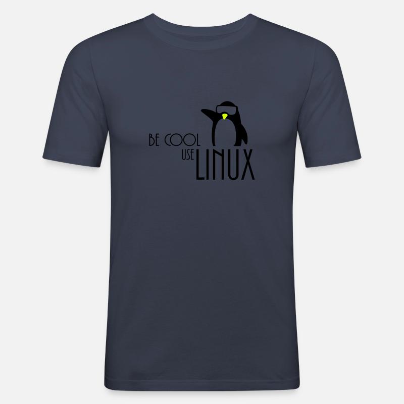 be cool use linux - Men's Slim Fit T-Shirt - navy