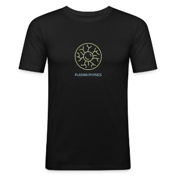 Plasma - T-shirt près du corps Homme - noir - Devant - Nik (191cm)