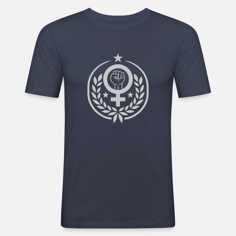 Våbenskjold Symbol Kvinders rettigheder Faust - Herre Slim Fit T-Shirt - marineblå