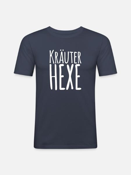Herbal witch white - Men's Slim Fit T-Shirt - navy