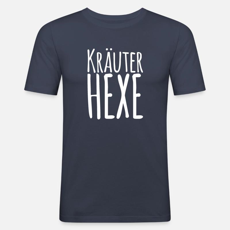 Herbal witch white - Men's Slim Fit T-Shirt - navy