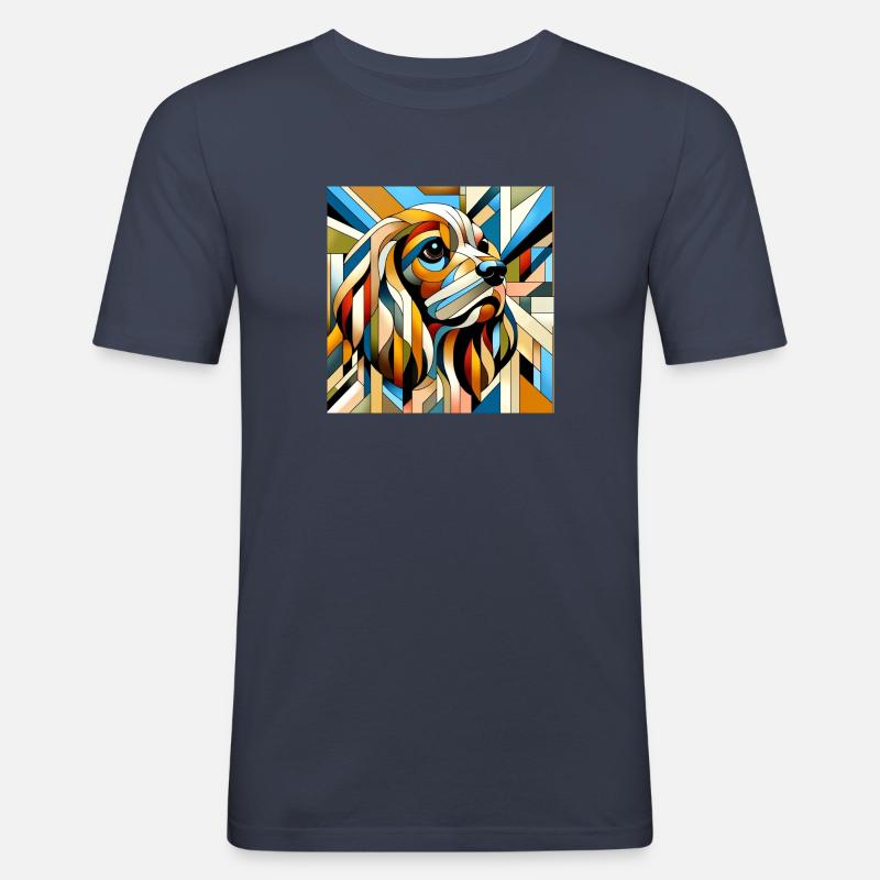 Cocker Spaniel - Männer Slim Fit T-Shirt - Navy