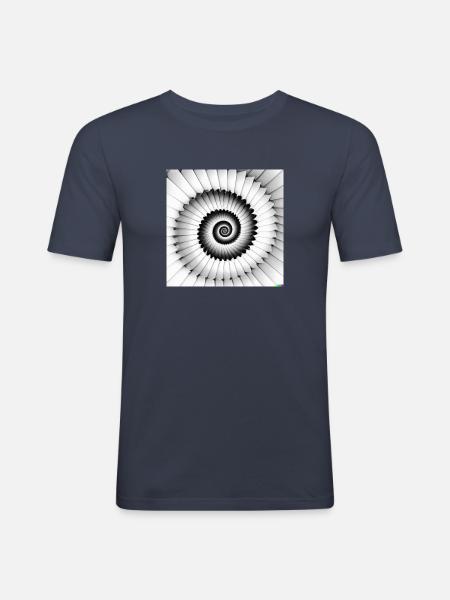 Fibonacci - Männer Slim Fit T-Shirt - Navy